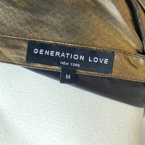Gold sz M Generation Love NYC top - Picture 8 of 9